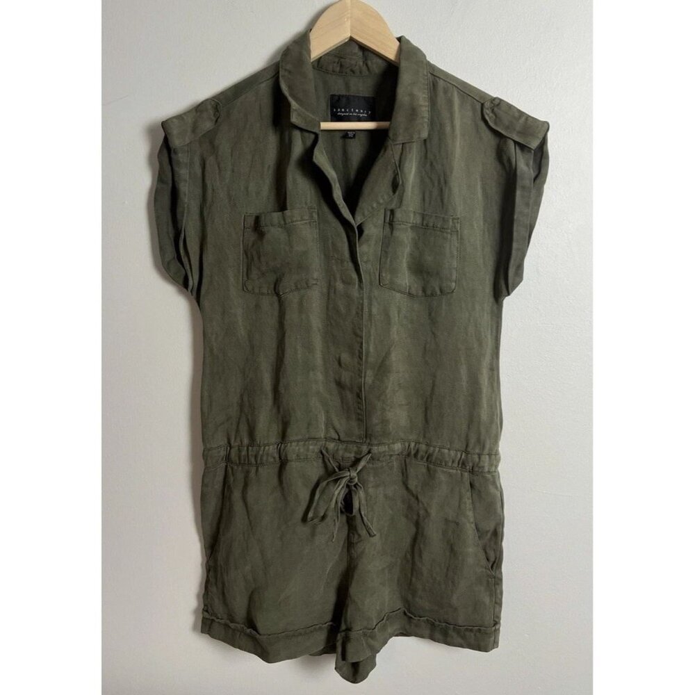 Sanctuary Olive Green Utility Romper